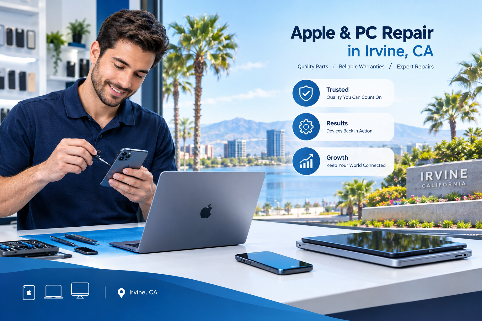 Apple Repair Orange County: Parts, Warranties & Quality