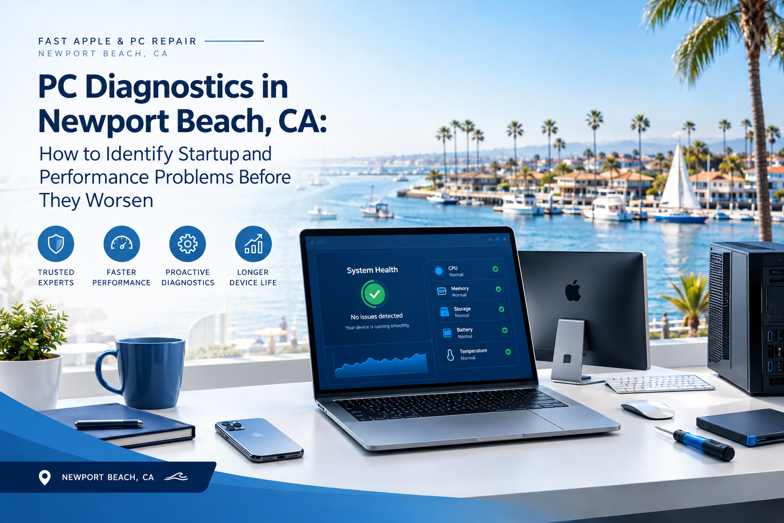 PC Diagnostics in Newport Beach, CA | Fast Apple & PC Repair